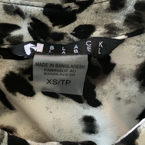 Black Label Women’s Size XS Printed Blouse - Picture 4 of 7